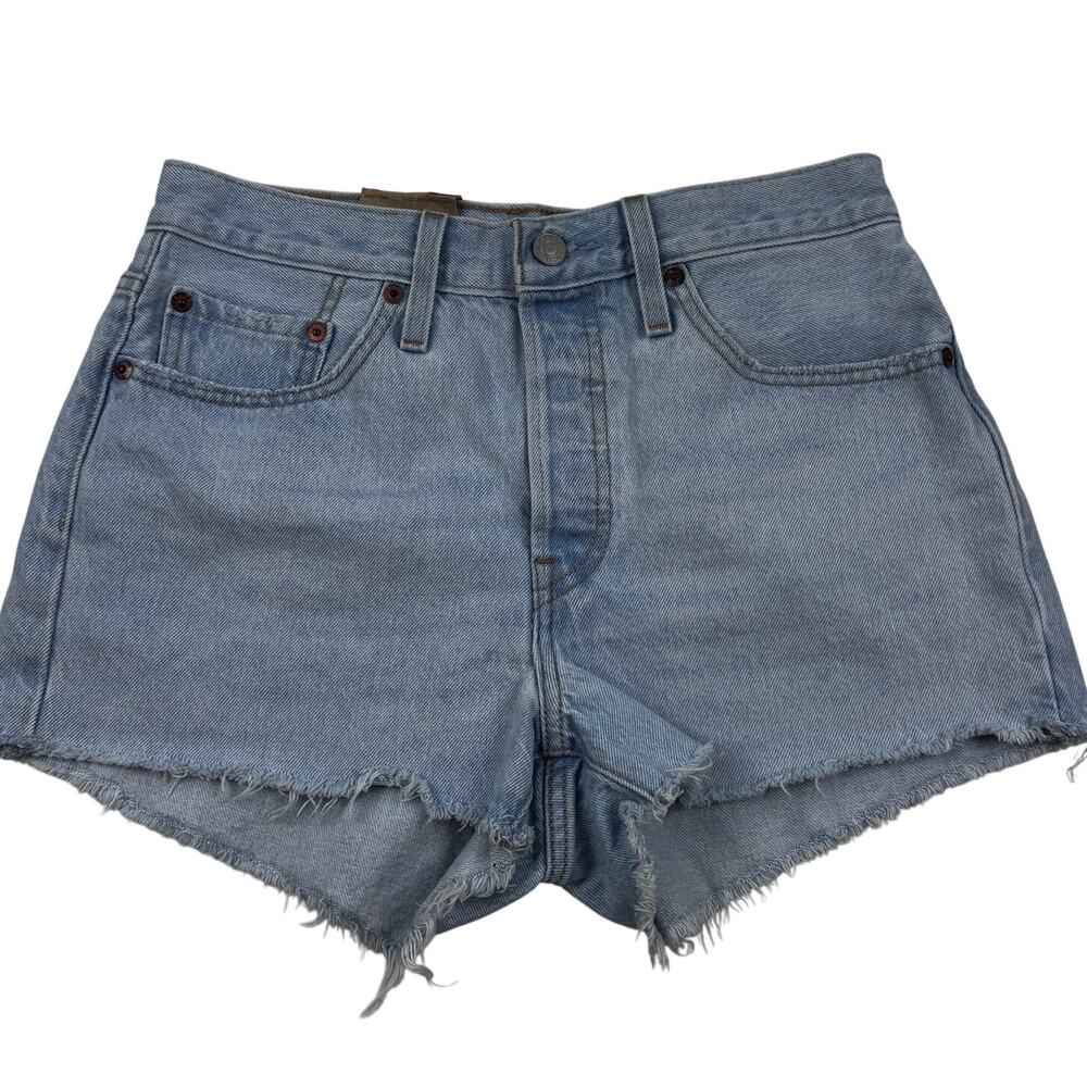 Levi's 501 Classic Timeless Cutoff Light Wash Denim Shorts Women's Size 27